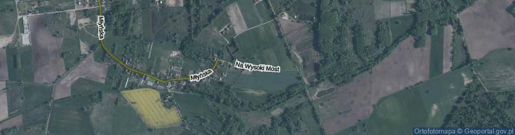 Zdjęcie satelitarne Na Wysoki Most most.